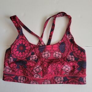 lululemon athletica Pink and Purple Patterned Sports Bra